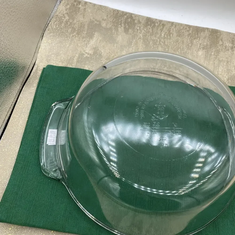 Anchor Hocking 2 Qt Round Glass Casserole Dish Oven & Microwave Safe Clear